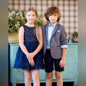 Tutto Piccolo Teal Baby Girl Dress, size 12 months